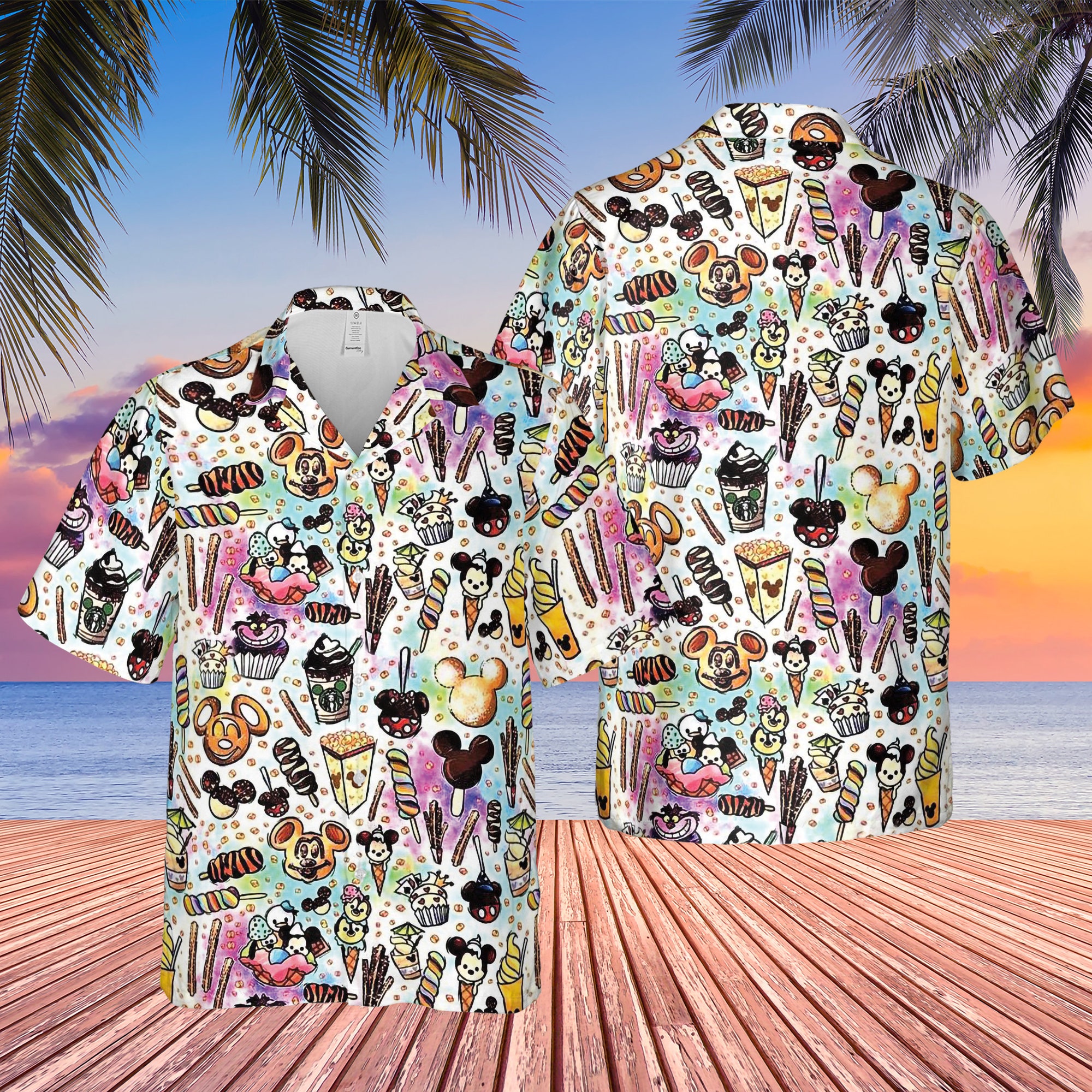 Disney Parks Food Hawaiian Shirt Disney Parks Food Hawaiian Shirt