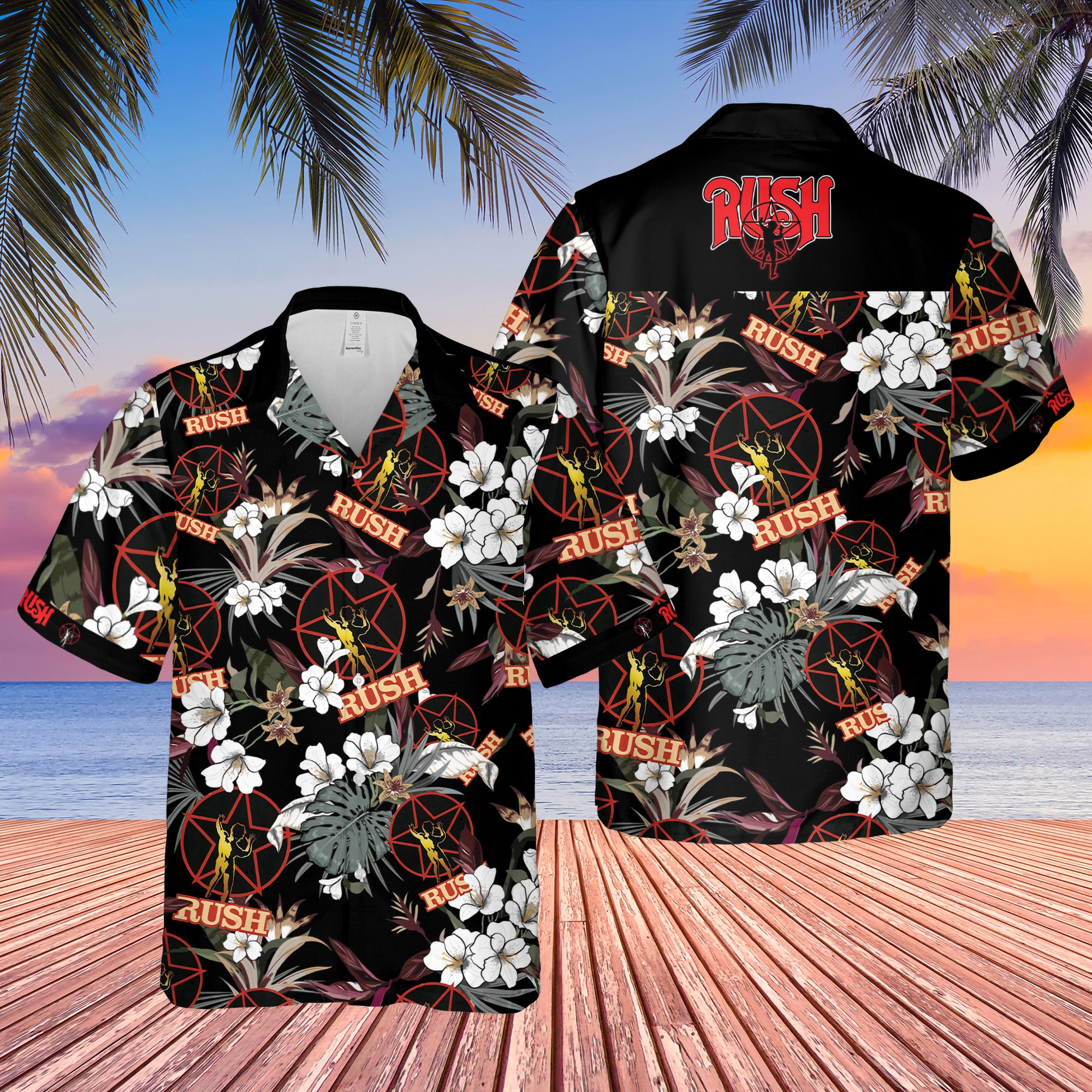 Rush Hawaiian Shirts, Rush Button Up Hawaiian Shirt