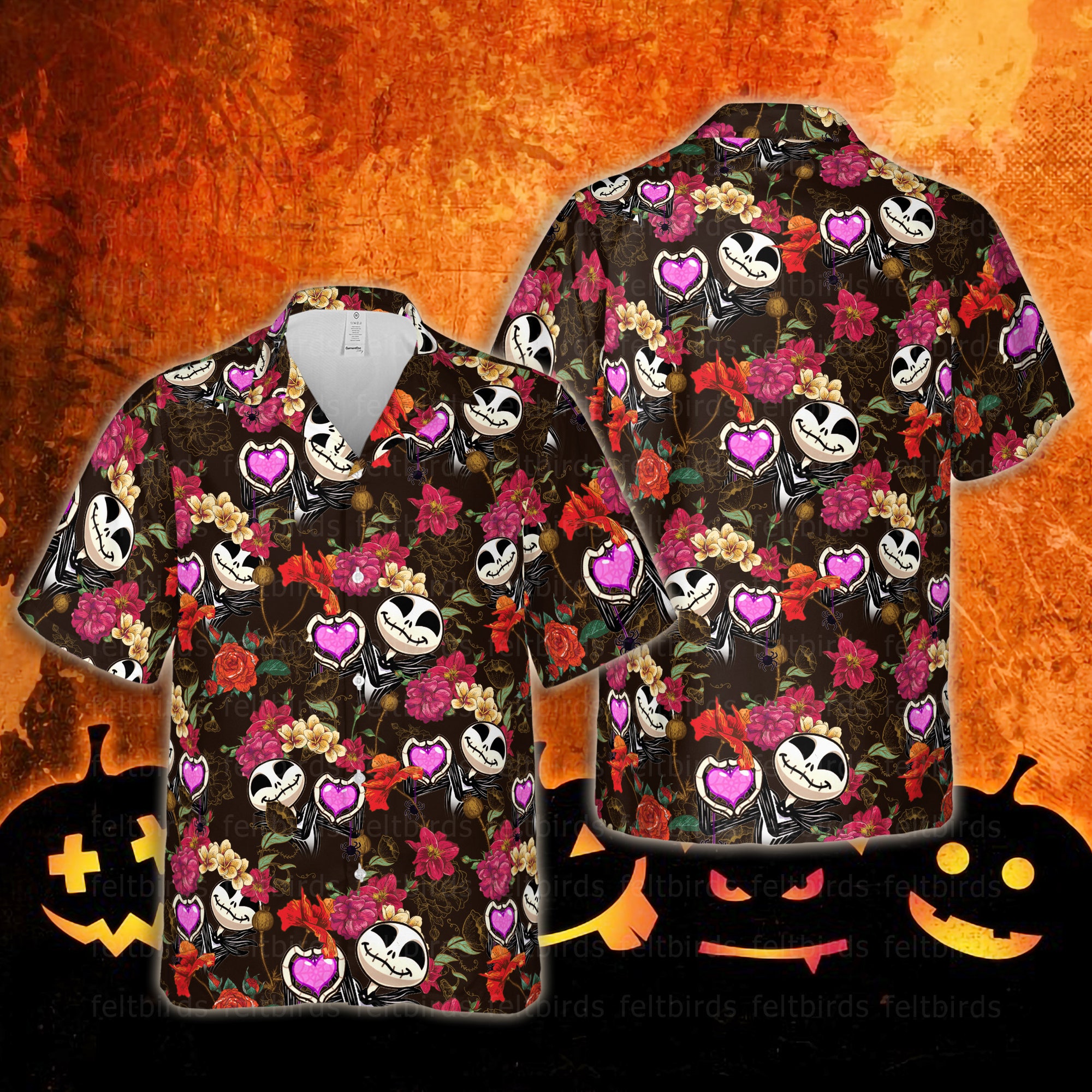 Jack Skellington Tropical Hawaiian Shirt Jack Skellington Tropical Hawaiian Shirt