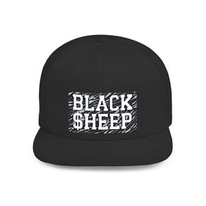 FIERCE BLACK SHEEP Flat Bill Snapback Cap, Trendy Hat for Casual Wear, Perfect Gift for Birthdays, Street Style Accessory, Unisex Snapback