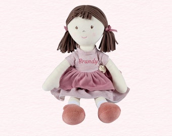 Personalized Cloth Organic Doll | Baby's First Doll | Doll for Baby Girl | Rag Doll |