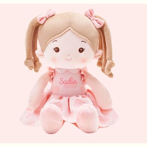 Personalized Plush Cloth Rag Doll First Baby Name Doll for Baby Girl