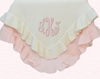 Personalized Ivory Baby Blanket/ Personalized Baby Gift/ Cuddle / Baby Shower Gift/ Soft Baby Blanket/ Security Blanket
