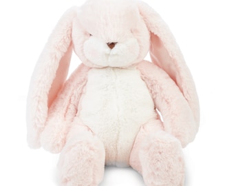 Personalized Little Nibbles 12 inch  Embroidered Pink Bunny Keepsake Plush Stuffed Animal