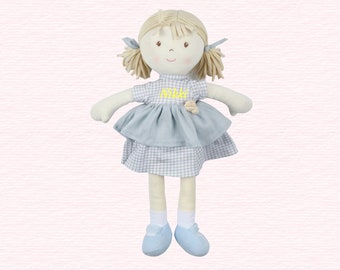 Personalized Cloth Organic Neva Doll | Baby's First Doll | Doll for Baby Girl | Rag Doll |