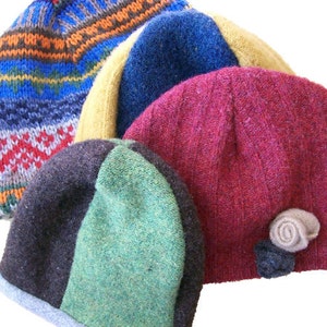 Upcycled Hat PDF Pattern 2 or 4 panel design baby to adult sizes image 5