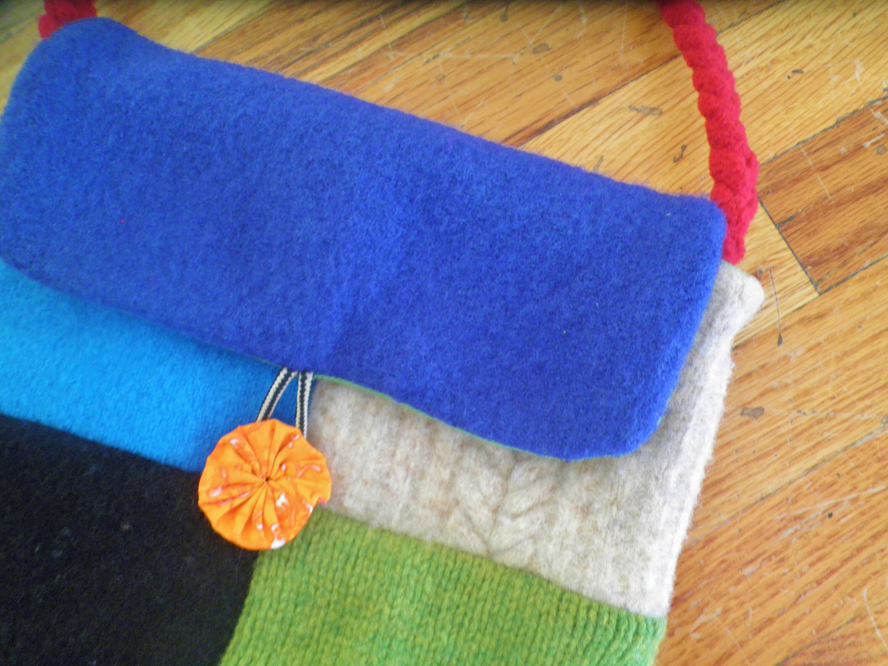 Hip Messenger Bag-cross Body Strap Recycled Wool Sweater PDF