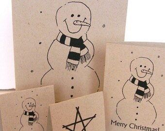 Printable Snowman Card Set