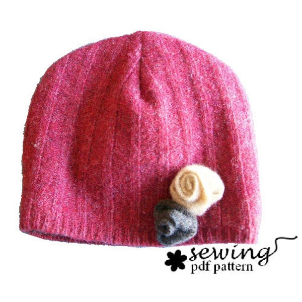 Upcycled Hat PDF Pattern (2 or 4 panel design) baby to adult sizes