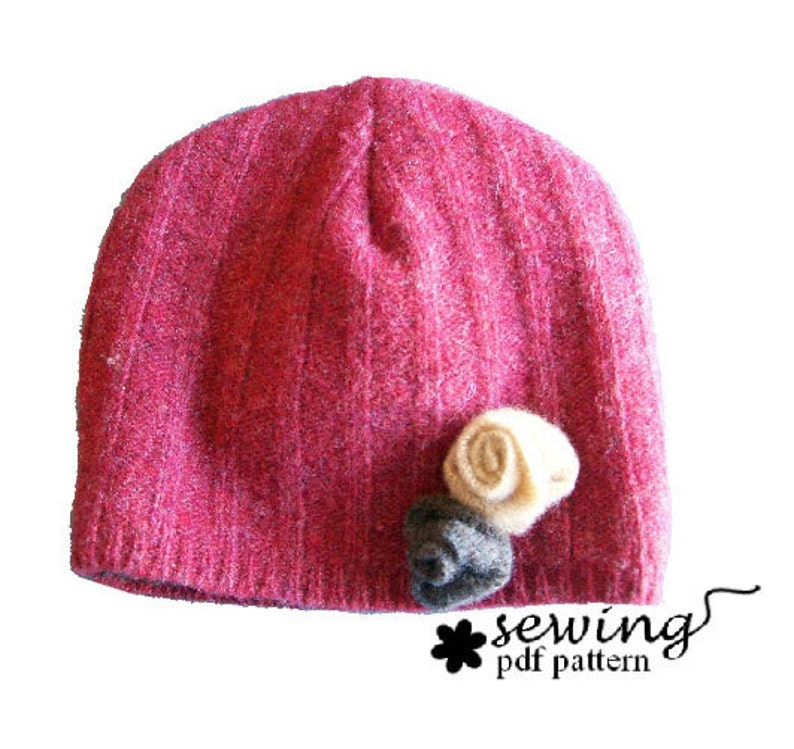 Upcycled Hat PDF Pattern 2 or 4 panel design baby to adult sizes image 1