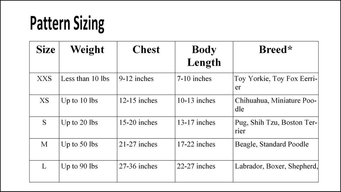 Dog Sweater PDF Sewing Pattern Sizes for Tiny Dogs to Big Etsy Canada