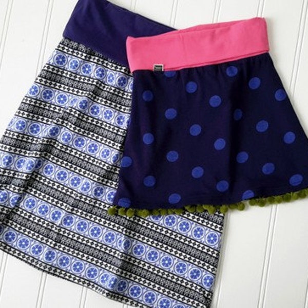 Jenna Knit Skirt Pattern - Womens PDF Pattern - Sizes 2-14