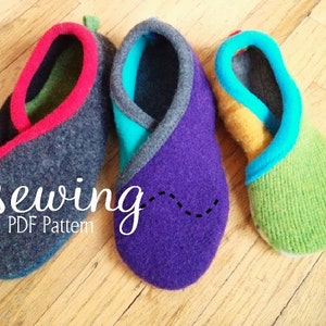 Upcycled Crossover Slippers PDF Pattern Sizes: Youth 13,1-3 Women 4-13 Men 3-12 image 1