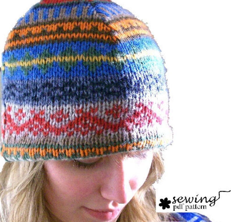 Upcycled Hat PDF Pattern 2 or 4 panel design baby to adult sizes image 4