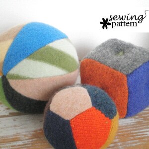 Upcycled Sweater Balls and Blocks - PDF Pattern