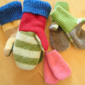 Mitten Pattern - Infant, Toddler and Child Sizes - PDF Sewing Pattern