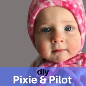 Pixie and Pilot Caps PDF Sewing Pattern Newborn to Child Small image 10