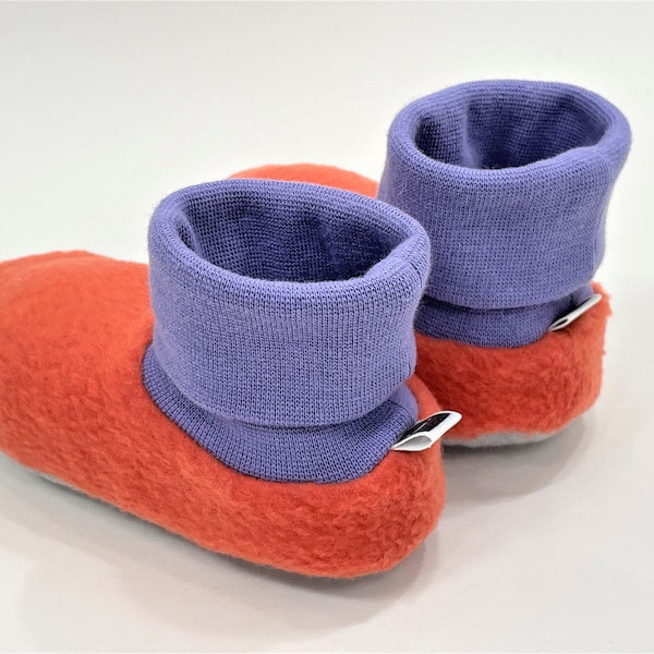 Comfy Cuffed Slippers - PDF Sewing Pattern - SIX SIZES - Infant to Child