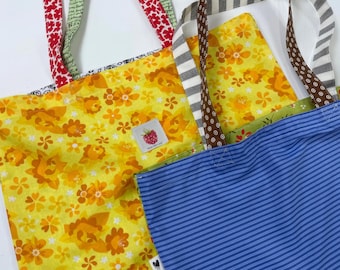 Tote Bag PDF Sewing Pattern / Easy Beginner Sewing Project