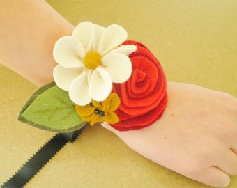 INSTANT DOWNLOAD - Felt Flower Corsage and Bouquet PDF Pattern - 6 flower tutorial set