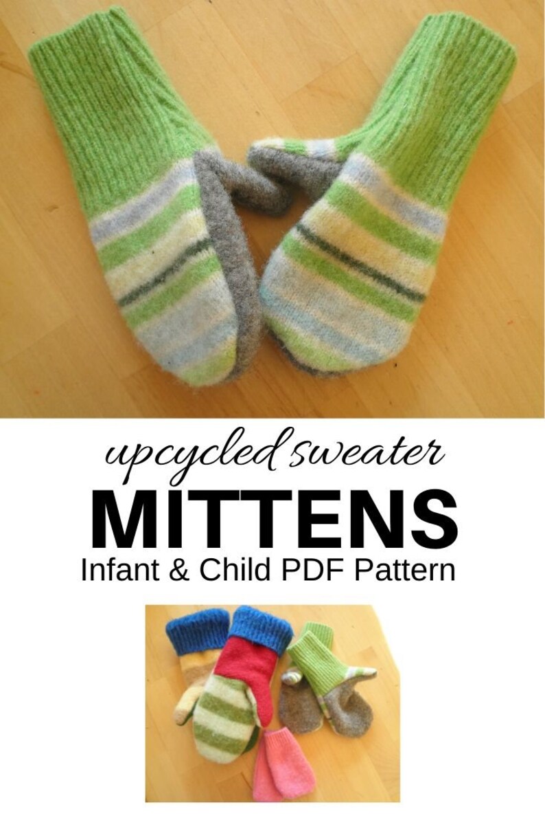 Mitten Pattern Infant Toddler and Child Sizes PDF Sewing Etsy Canada