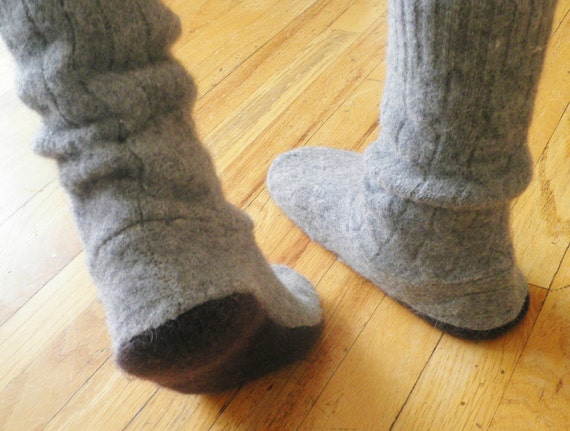 sweater slipper boots