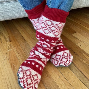 Sweater Slipper Boots and Boot Socks  -  PDF PATTERN