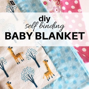 Self Binding Baby Blanket Sewing Pattern PRINTABLE PDF image 8