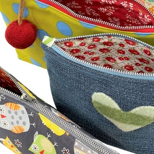 Zipper Pouch PDF Sewing Pattern Beginner Friendly Project Cosmetic Bag Zipper Clutch image 8