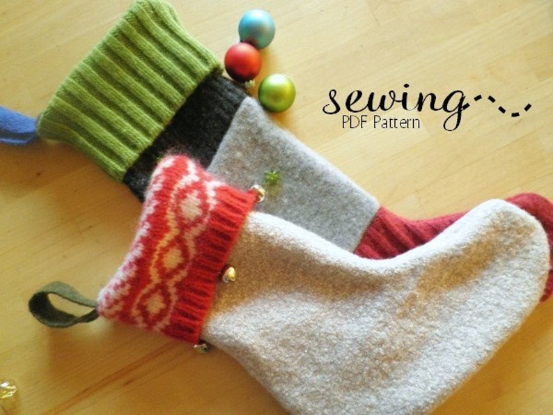 Christmas Stocking Pattern PDF Printable image 5