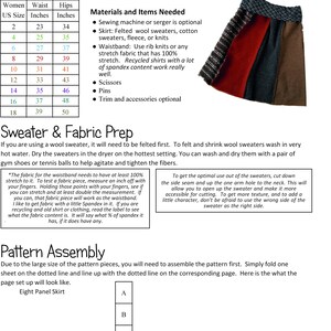 Whitney Upcycled Sweater Skirt Womens PDF Skirt Pattern Sizes 2-18 image 6