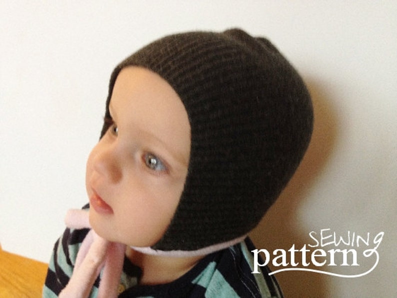 Pixie and Pilot Caps PDF Sewing Pattern Newborn to Child Small image 8