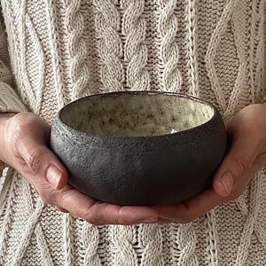 Ciotola in ceramica fatta a mano / Ciotola per zuppa in ceramica, ciotola per riso, ciotola per servire / Ciotola in argilla Wabi Sabi / 400 ml e 580 ml