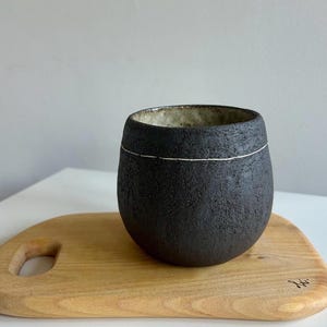 Made to order - Handmade Wabi-Sabi cup 330ml Organic Ceramic Tumbler, Rustic Japanese Style Tea Cup, Organic Textured Pottery Minimalist Mug