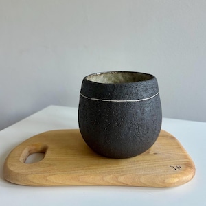 Made to order - Handmade Wabi-Sabi cup 330ml Organic Ceramic Tumbler, Rustic Japanese Style Tea Cup, Organic Textured Pottery Minimalist Mug
