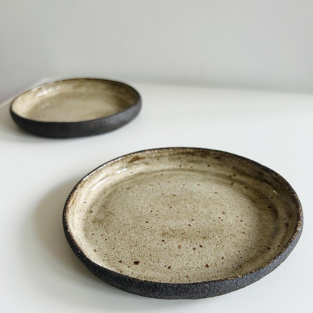 Small Oval Ceramic Plate Wabi-sabi Handmade Pottery Dish, Rustic Organic Snack Plate, Earthy Trinket Japanese Style Plate - Etsy Australia