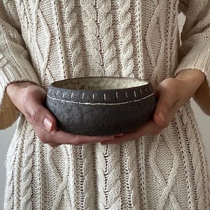 Made to order - Handmade Soup Bowl 400ml – Wabi Sabi Ceramic Bowl, Rustic Stoneware breakfast Bowl, Minimalist Japanese Style