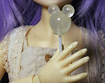 1/3 SD Doll bjd Lollipop sucker candy mickey mouse Clear White Opaque