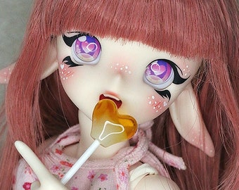 1/4 1/6 Mini MSD YoSD Doll bjd Lollipop sucker candy heart Yellow