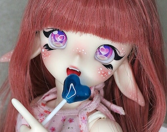 1/4 1/6 Mini MSD YoSD Doll bjd Lollipop sucker candy heart Blue