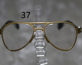 1/3 1/4 BJD eye glasses eyeglasses Aviator frames and Clear lens 37