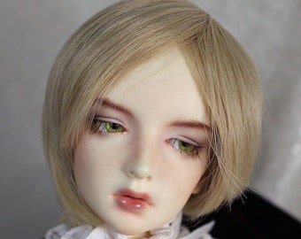 1/4 1/3 7-8" BJD doll wig MSD Sd short blond hair JR-198