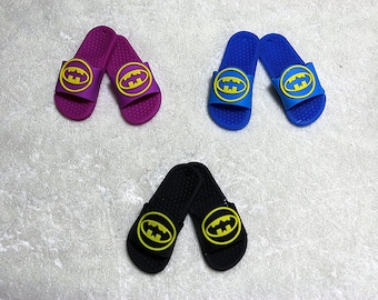 1/6 1/4 BJD doll slipper shoe slip ons cartoon character superhero inspired