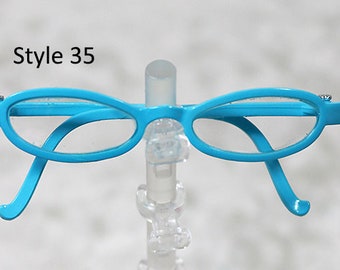 1/3 1/4 BJD Eye glasses eyeglasses Blue frames and clear lens 35