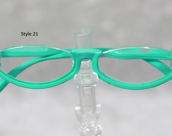 1/3 1/4 BJD Eye glasses eyeglasses Mint Green frames and clear lens 21