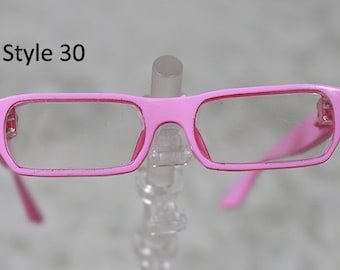 1/3 1/4 BJD Eye glasses eyeglasses Pink frames and clear lens 30