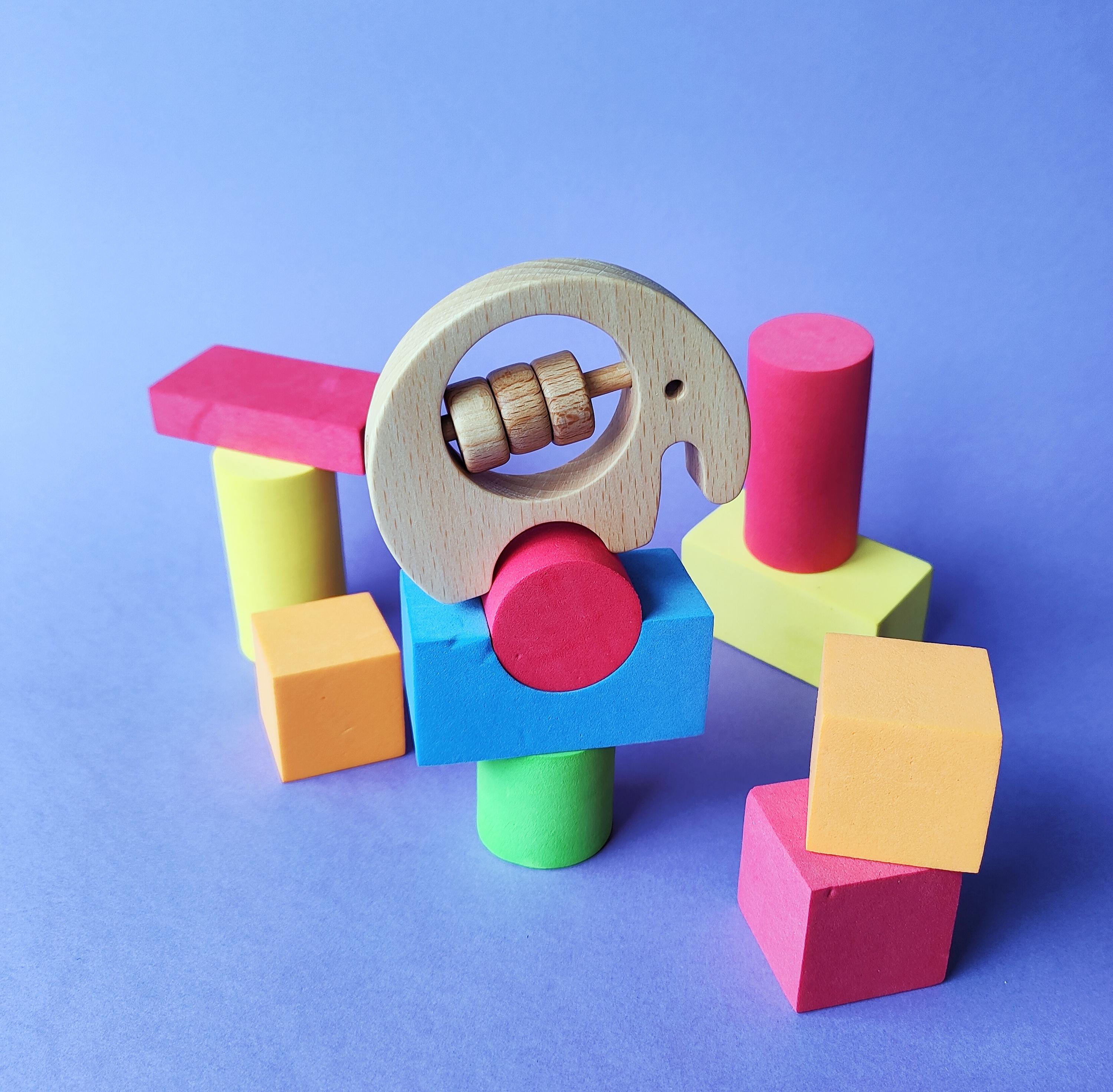 Handcrafted Wooden Elephant Rattle - Etsy