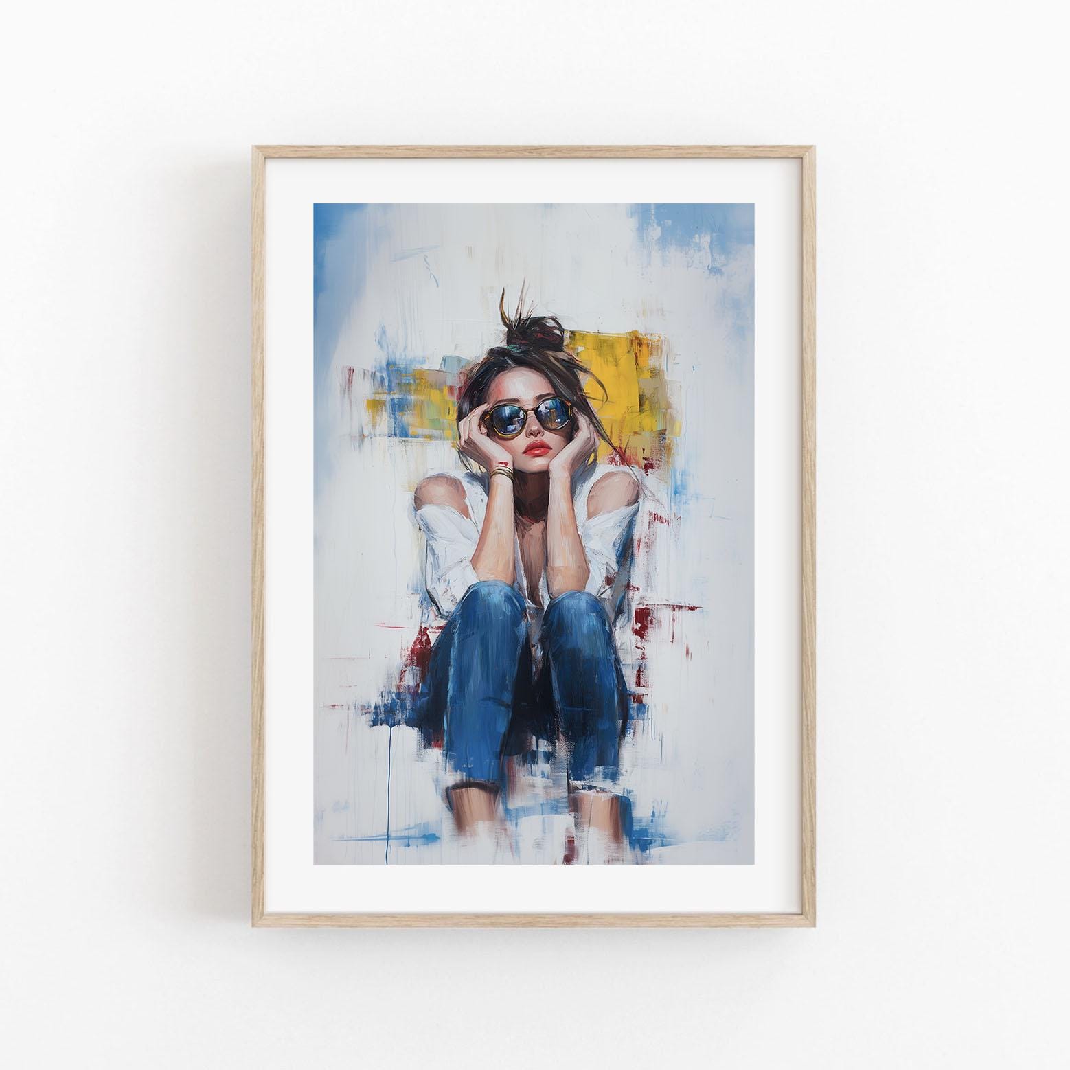 Modern Chic Woman Printable Art | Abstract Fashion Portrait | Digital Download for Stylish Home Decor
