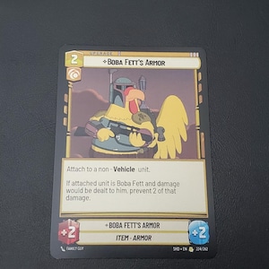 Boba Fett&#39;s Armor Family Guy SWU Proxy Card - Star Wars Unlimited TCG