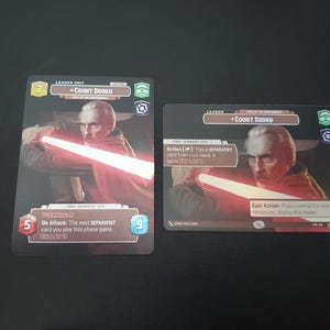 Count Dooku FOTC Showcase Proxy Card - Star Wars Unlimited TCG SWU